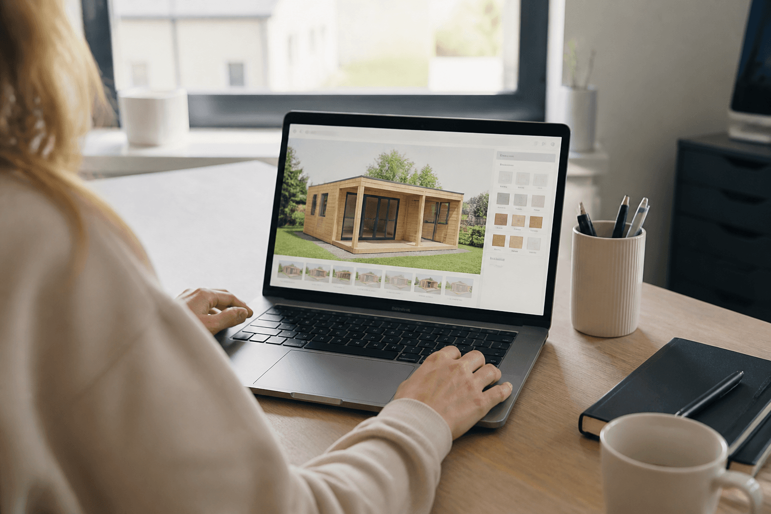 Online aanvraag en 3D-configurator voor een prefab unit